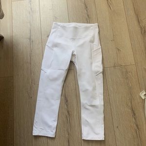 White Lulu Lemon Cropped Leggings Size 4